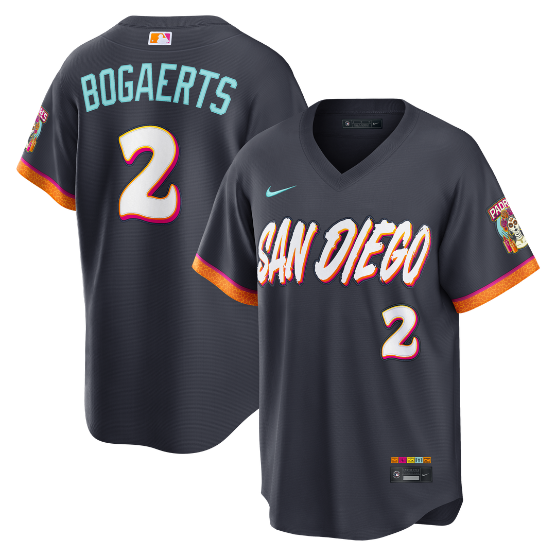 Xander Bogaerts San Diego Padres Nike 2026 City Connect Stadium Jersey - Obsidian Official MLB Team Apparel Baseball Fan Gear
