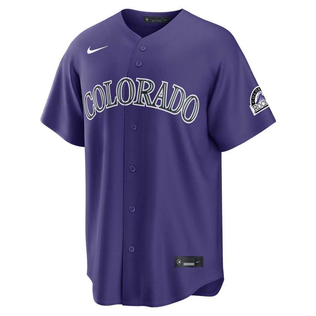 Colorado Rockies Nike Alternate Stadium Jersey - Purple Official MLB Team Apparel Baseball Fan Gear