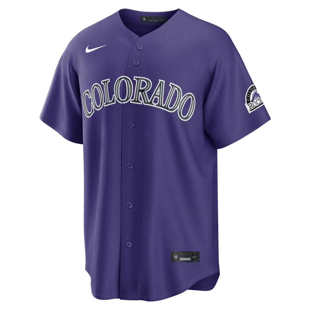 Colorado Rockies Nike Alternate Stadium Jersey - Purple Official MLB Team Apparel Baseball Fan Gear