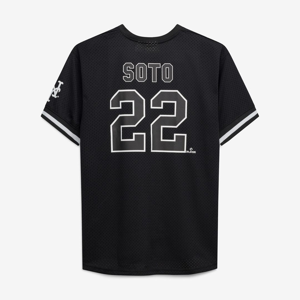 Juan Soto New York Mets Fanatics Big & Tall Heavyweight Mesh Jersey - Black/White Official MLB Team Apparel Baseball Fan Gear