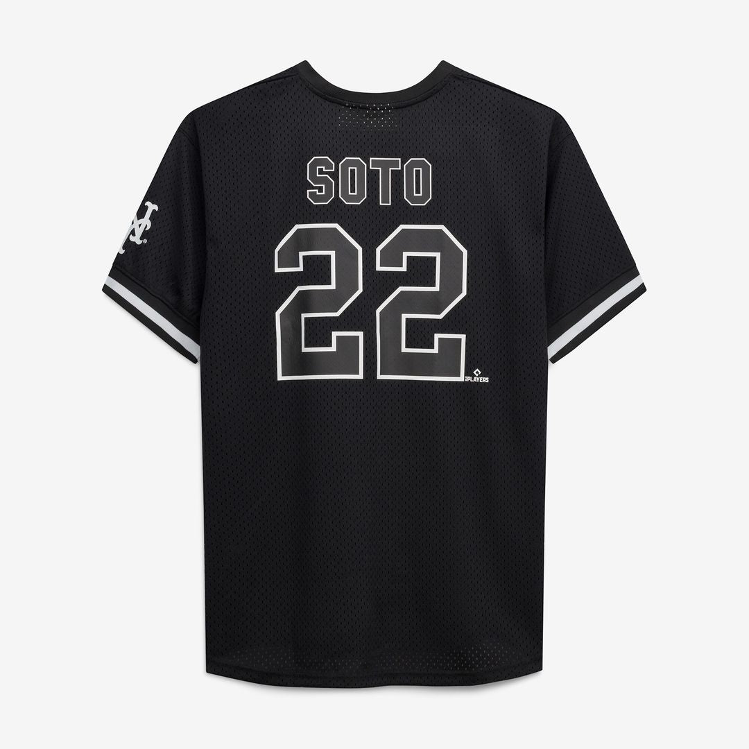 Juan Soto New York Mets Fanatics Big & Tall Heavyweight Mesh Jersey - Black/White Official MLB Team Apparel Baseball Fan Gear