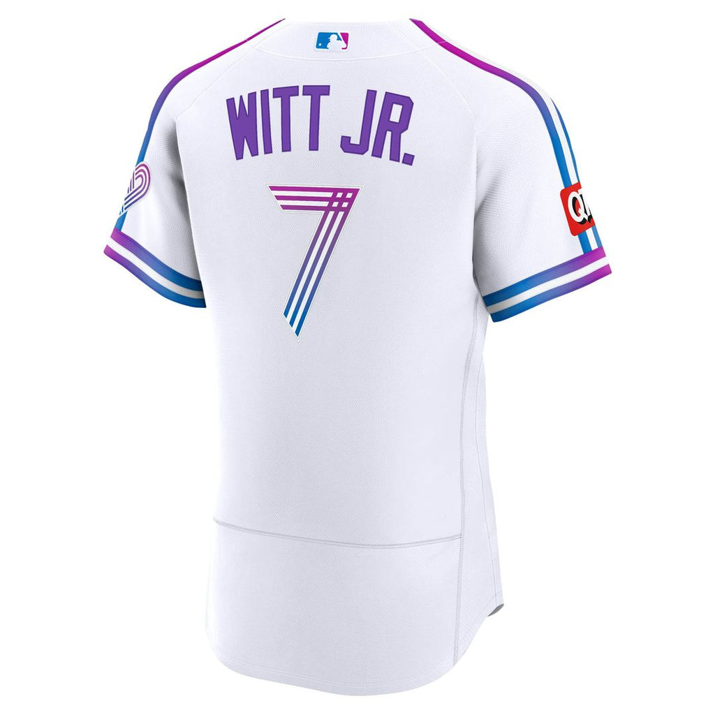 Bobby Witt Jr. Kansas City Royals Nike 2026 City Connect Authentic Sponsor Patch Jersey - White Official MLB Team Apparel Baseball Fan Gear
