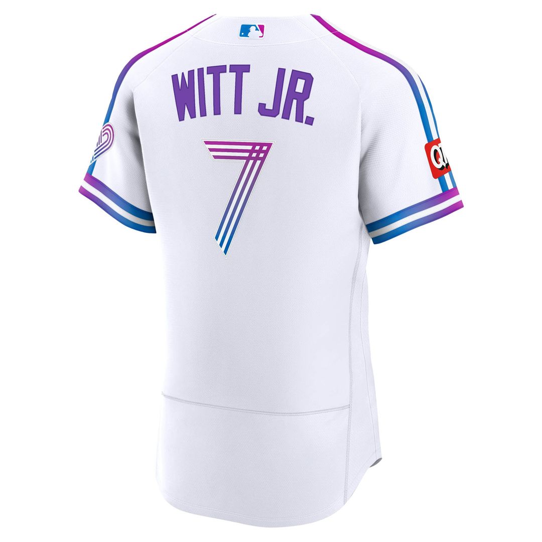 Bobby Witt Jr. Kansas City Royals Nike 2026 City Connect Authentic Sponsor Patch Jersey - White Official MLB Team Apparel Baseball Fan Gear