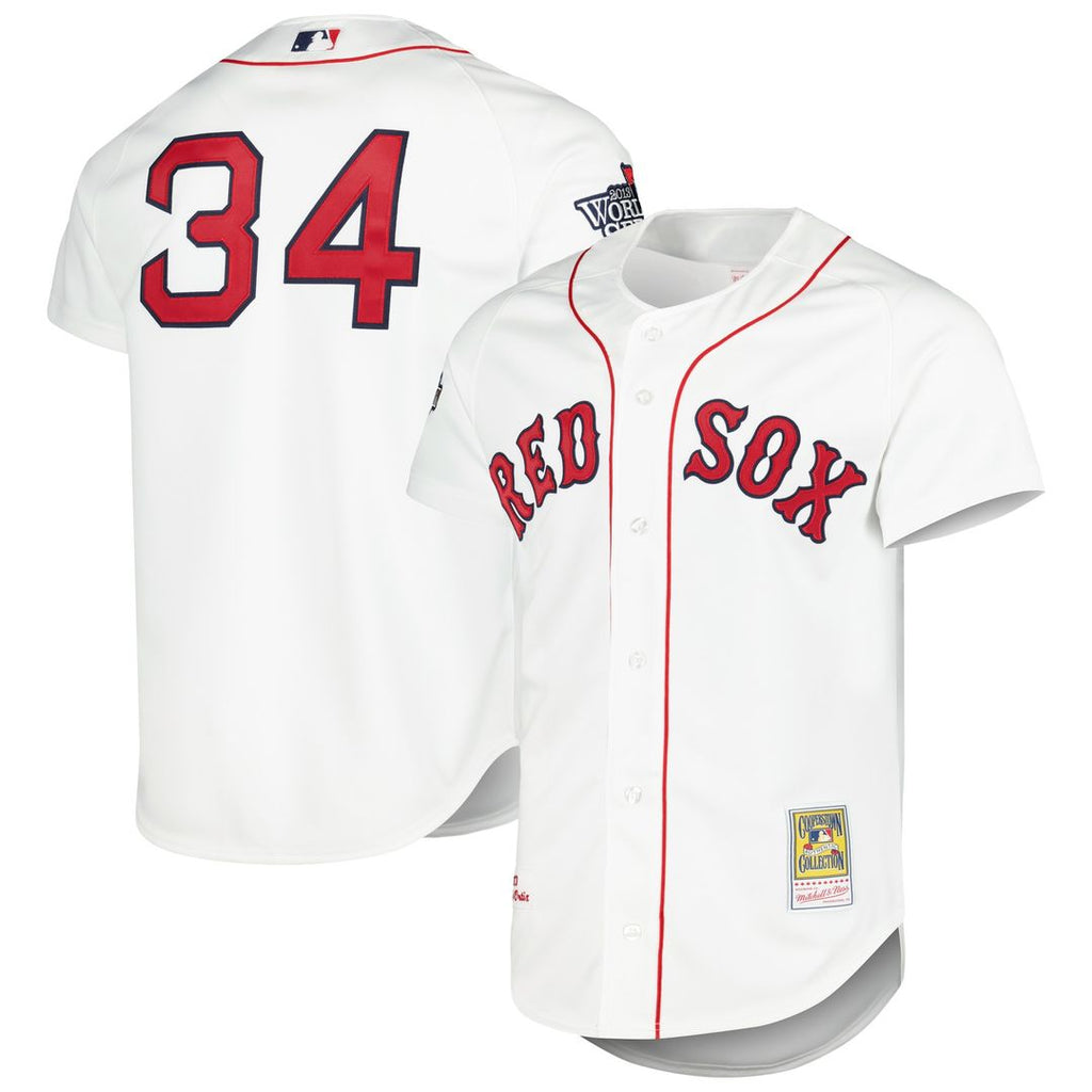 David Ortiz Boston Red Sox Mitchell & Ness Cooperstown Collection Authentic Jersey - White Official MLB Team Apparel Baseball Fan Gear