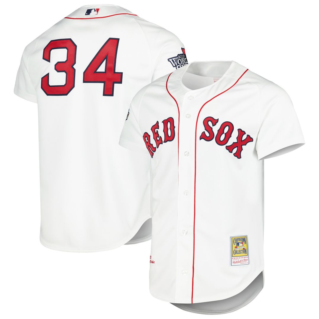 David Ortiz Boston Red Sox Mitchell & Ness Cooperstown Collection Authentic Jersey - White Official MLB Team Apparel Baseball Fan Gear