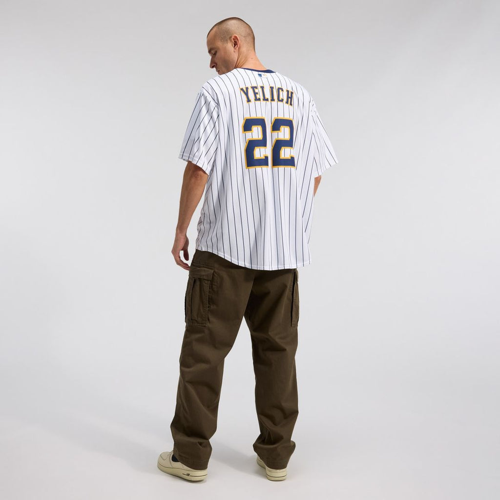 Christian Yelich Milwaukee Brewers Nike Alternate Replica Player Jersey - White Official MLB Team Apparel Baseball Fan Gear