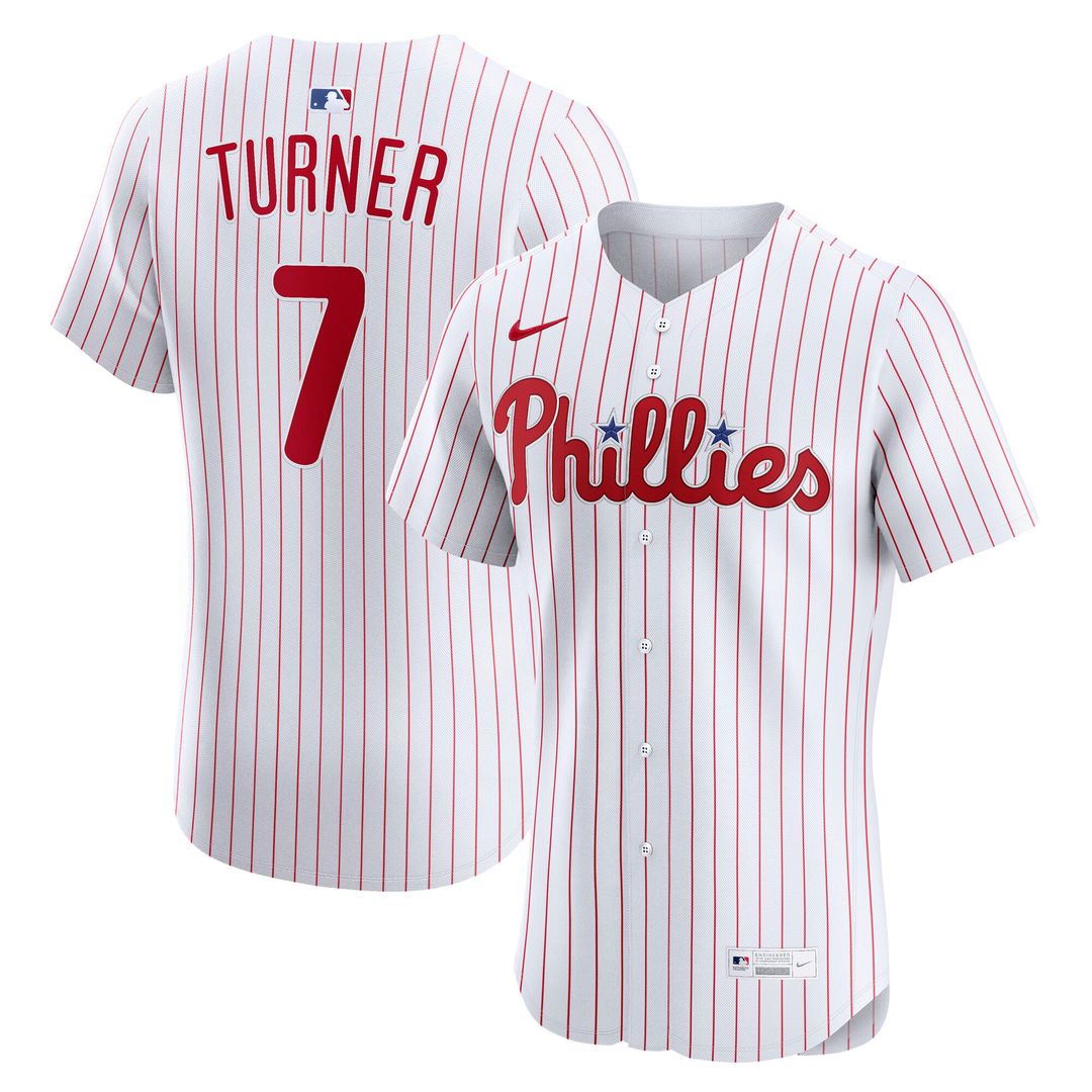 Trea Turner Philadelphia Phillies Nike Home Elite Jersey - White Official MLB Team Apparel Baseball Fan Gear