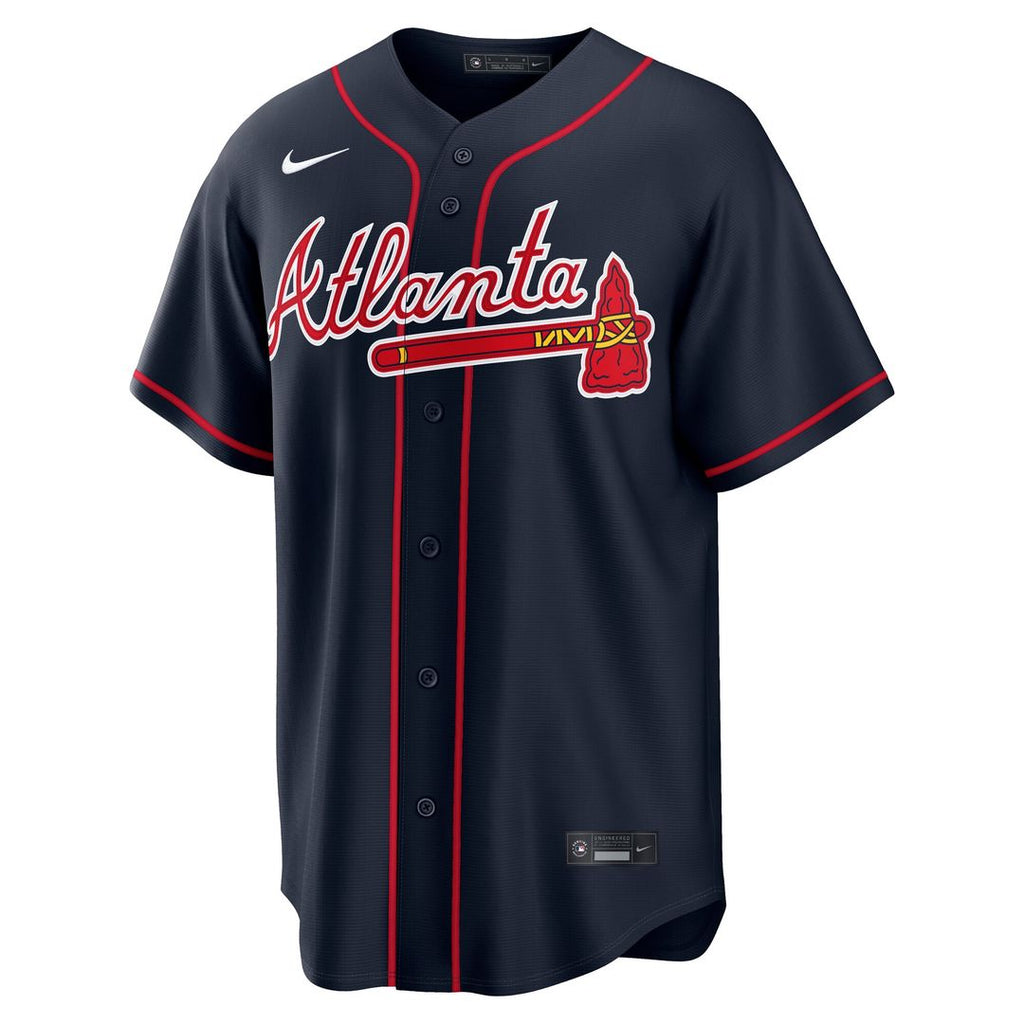 Ronald Acuña Jr. Atlanta Braves Nike Alternate 2 Replica Jersey - Red Official MLB Team Apparel Baseball Fan Gear