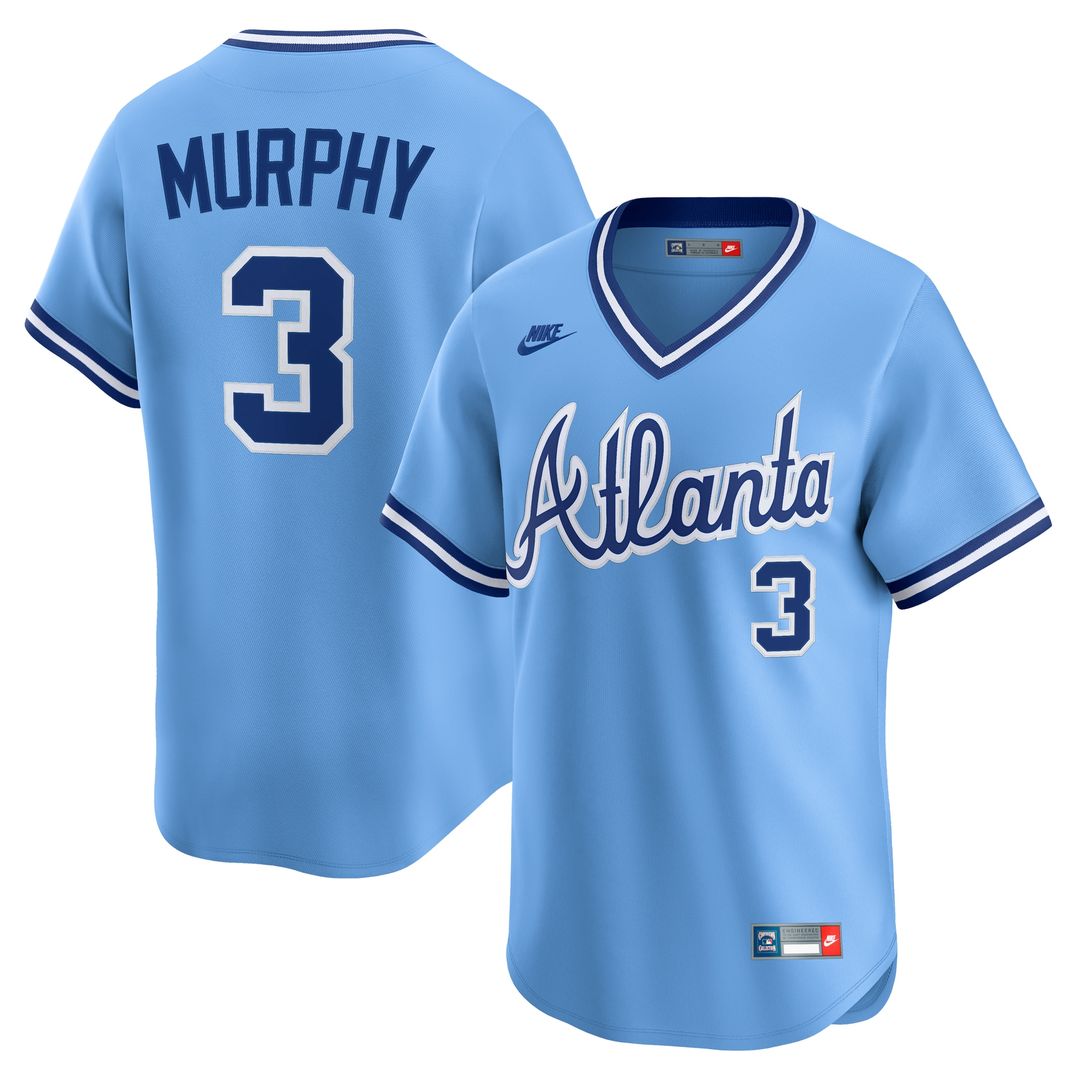Dale Murphy Atlanta Braves Nike Throwback Cooperstown Collection Limited Jersey - Light Blue Official MLB Team Apparel Baseball Fan Gear