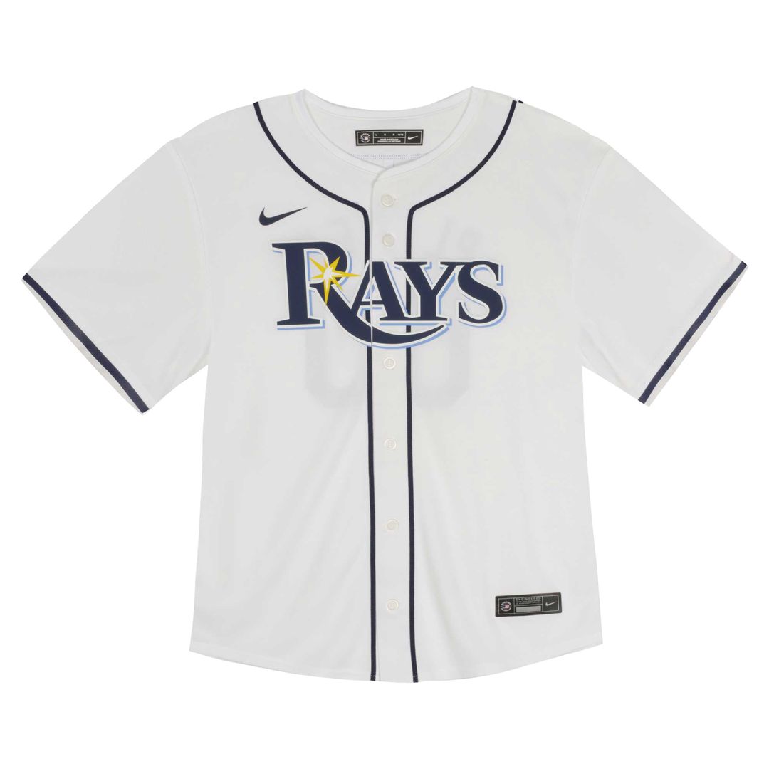 Tampa Bay Rays Nike Youth Home Game Jersey - White Official MLB Team Apparel Baseball Fan Gear