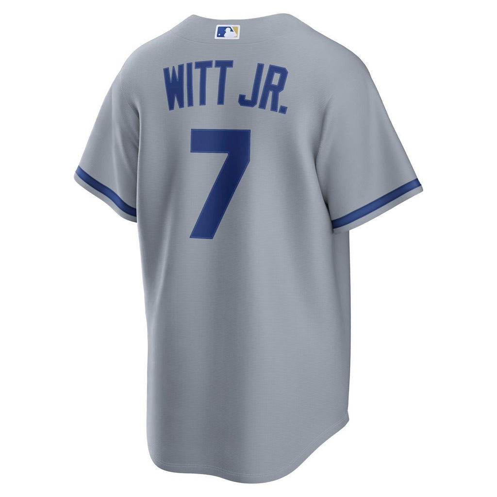 Bobby Witt Jr. Kansas City Royals Nike Road Replica Jersey - Gray Official MLB Team Apparel Baseball Fan Gear