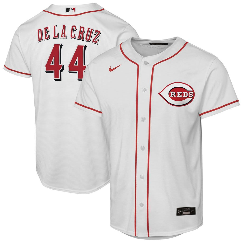 Elly De La Cruz Cincinnati Reds Nike Youth Home Replica Player Jersey - White Official MLB Team Apparel Baseball Fan Gear