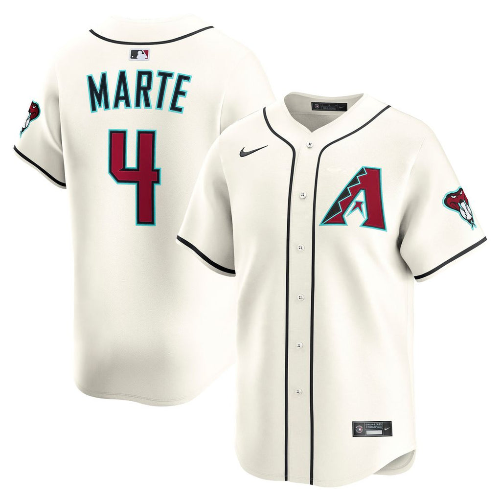 Ketel Marte Arizona Diamondbacks Nike Home Limited Player Jersey - Cream Official MLB Team Apparel Baseball Fan Gear