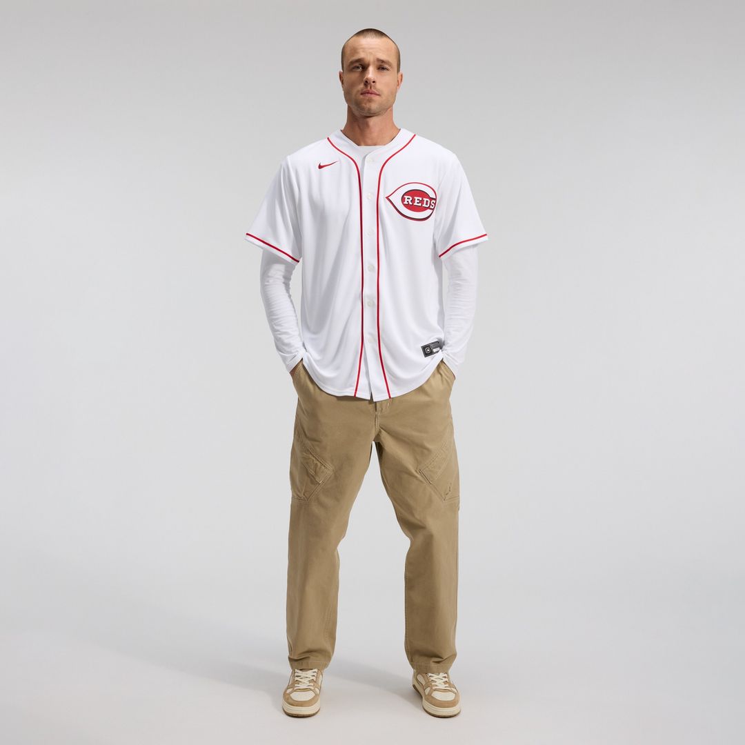 Cincinnati Reds Nike Home Replica Team Jersey - White Official MLB Team Apparel Baseball Fan Gear