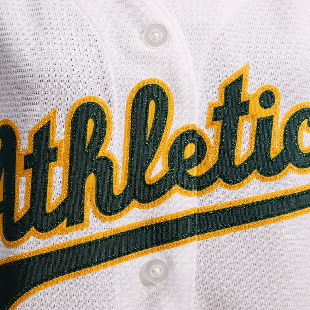 Athletics Nike Women's Home Replica Team Jersey - White Official MLB Team Apparel Baseball Fan Gear