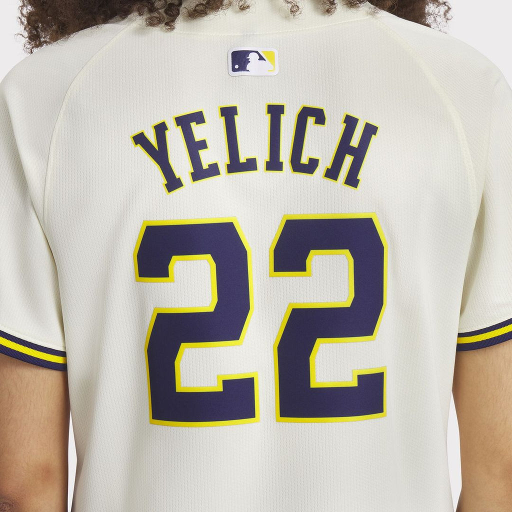 Christian Yelich Milwaukee Brewers Nike Women's Home Limited Player Jersey - Cream Official MLB Team Apparel Baseball Fan Gear