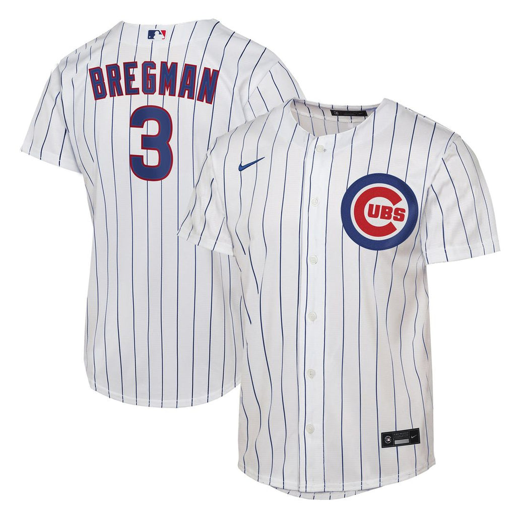 Alex Bregman Chicago Cubs Nike Youth Home Replica Jersey - White Official MLB Team Apparel Baseball Fan Gear