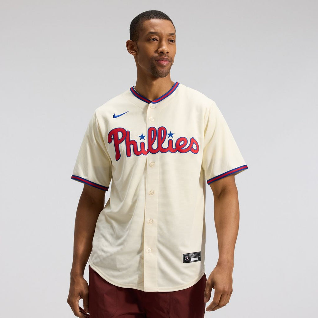 Philadelphia Phillies Nike Alternate Replica Jersey - Cream Official MLB Team Apparel Baseball Fan Gear