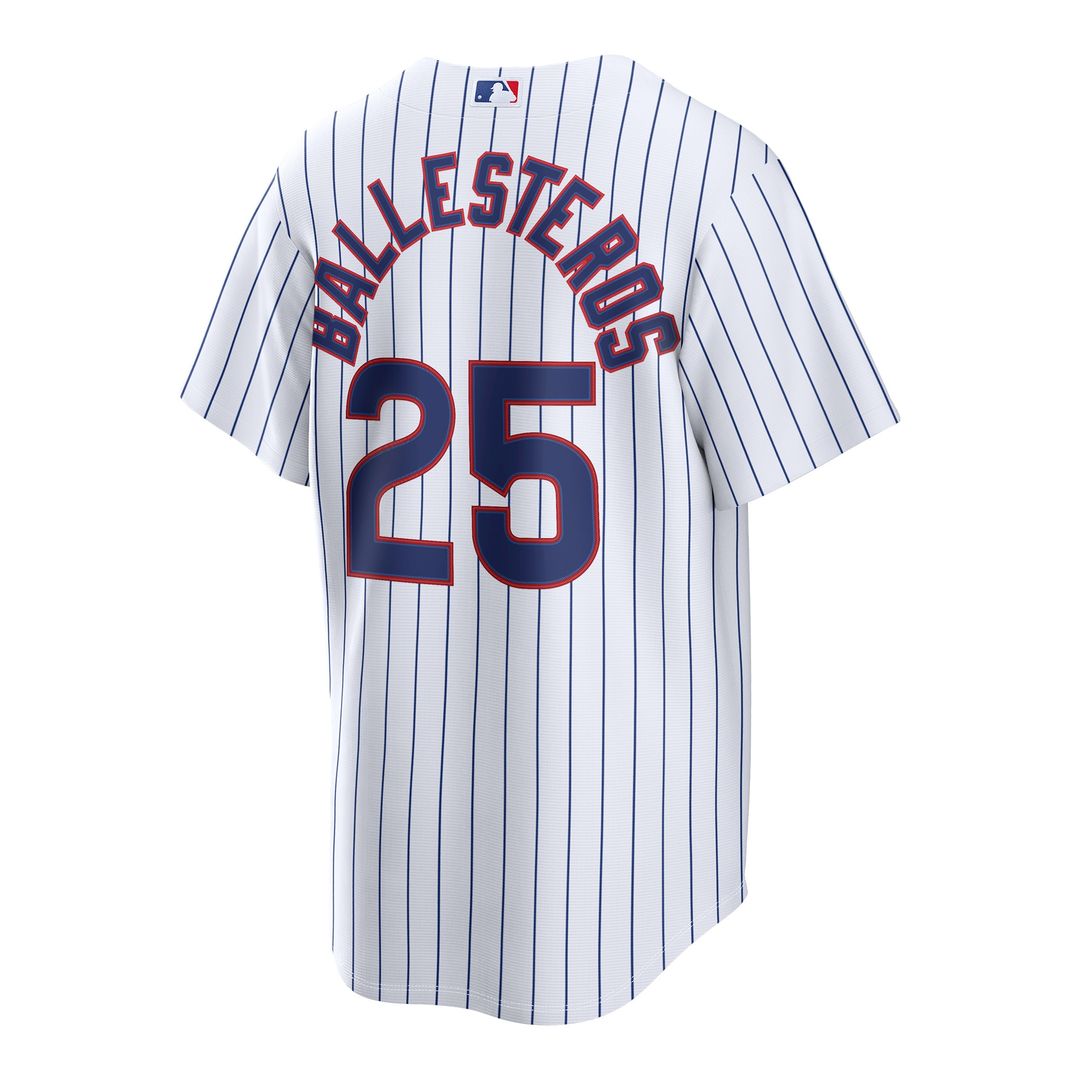 Moisés Ballesteros Chicago Cubs Nike Home Replica Jersey - White Official MLB Team Apparel Baseball Fan Gear