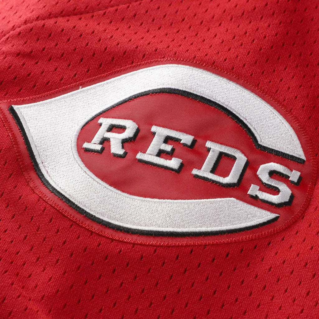 Barry Larkin Cincinnati Reds Mitchell & Ness Cooperstown Collection Mesh Batting Practice Button-Up Jersey - Black Official MLB Team Apparel Baseball