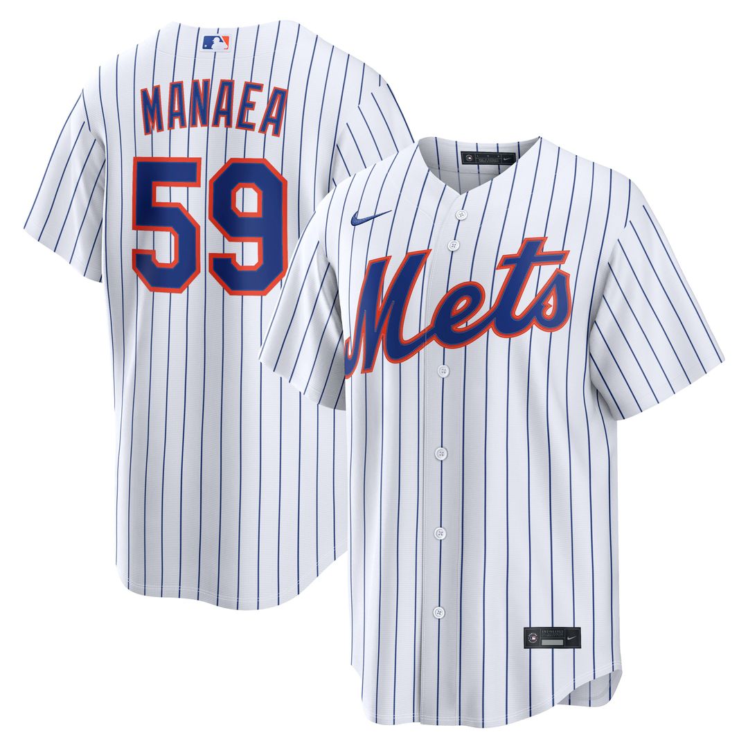 Sean Manaea New York Mets Nike Home Replica Jersey - White Official MLB Team Apparel Baseball Fan Gear
