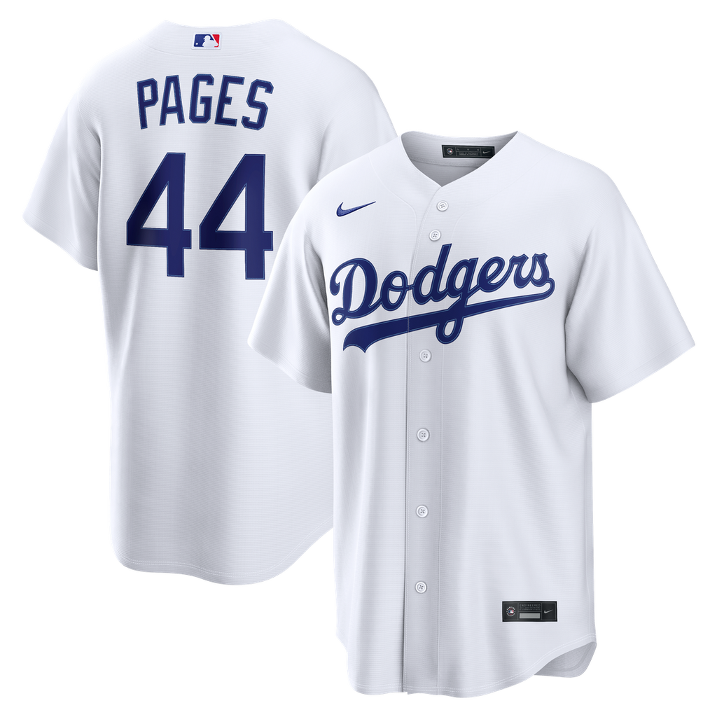 Andy Pages Los Angeles Dodgers Nike Home Replica Jersey - White Official MLB Team Apparel Baseball Fan Gear