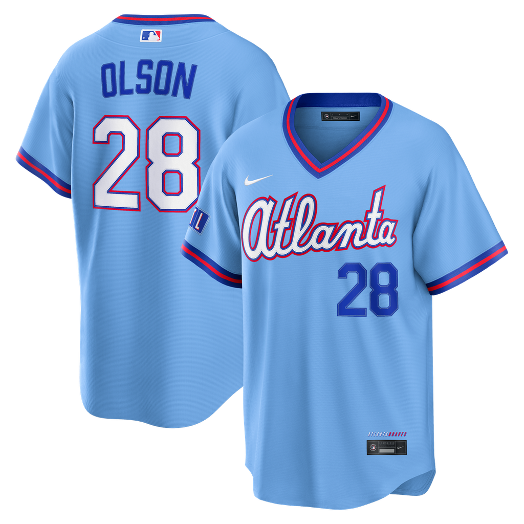 Matt Olson Atlanta Braves Nike 2026 City Connect Stadium Jersey - Powder Blue Official MLB Team Apparel Baseball Fan Gear