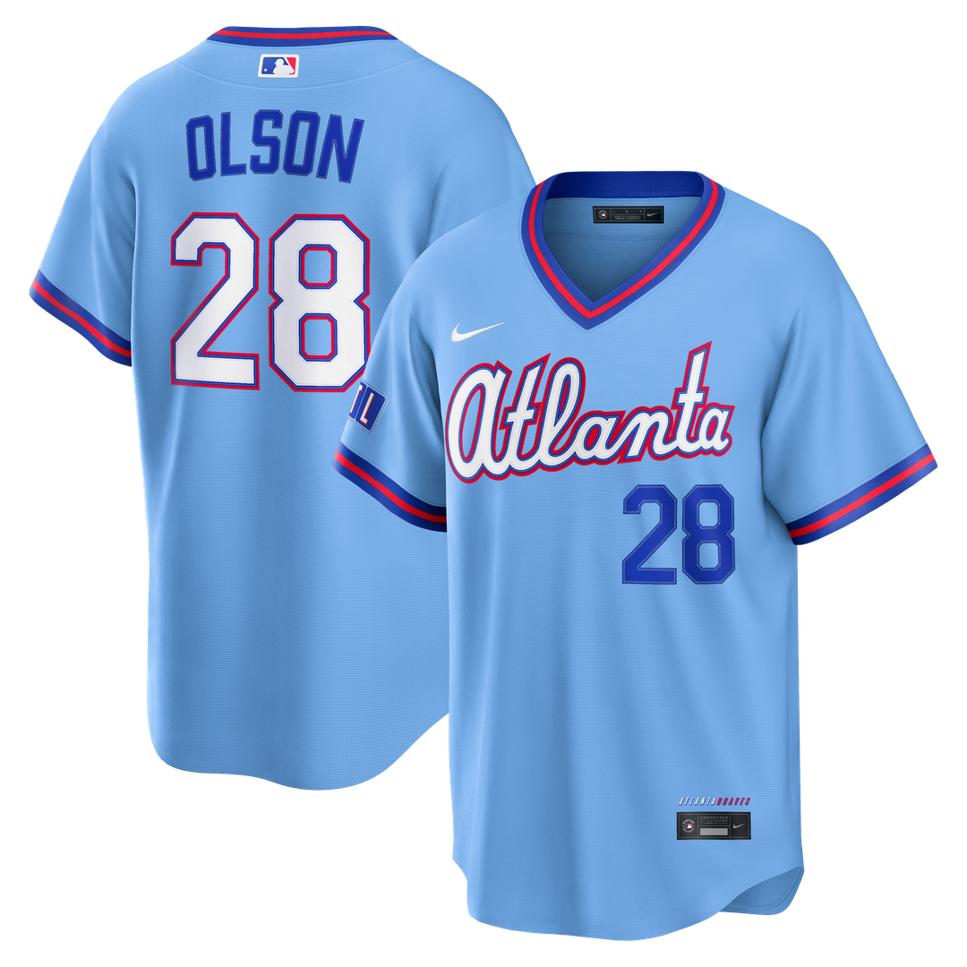 Matt Olson Atlanta Braves Nike 2026 City Connect Stadium Jersey - Powder Blue Official MLB Team Apparel Baseball Fan Gear
