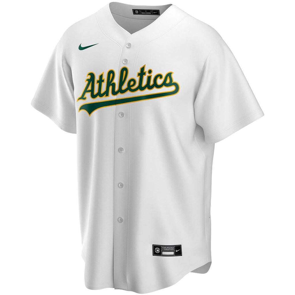 Athletics Nike Home Replica Custom Jersey - White Official MLB Team Apparel Baseball Fan Gear