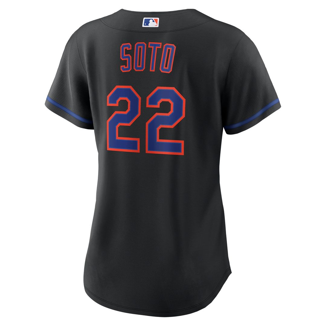 Juan Soto New York Mets Nike Women's Alternate Replica Jersey - Black Official MLB Team Apparel Baseball Fan Gear