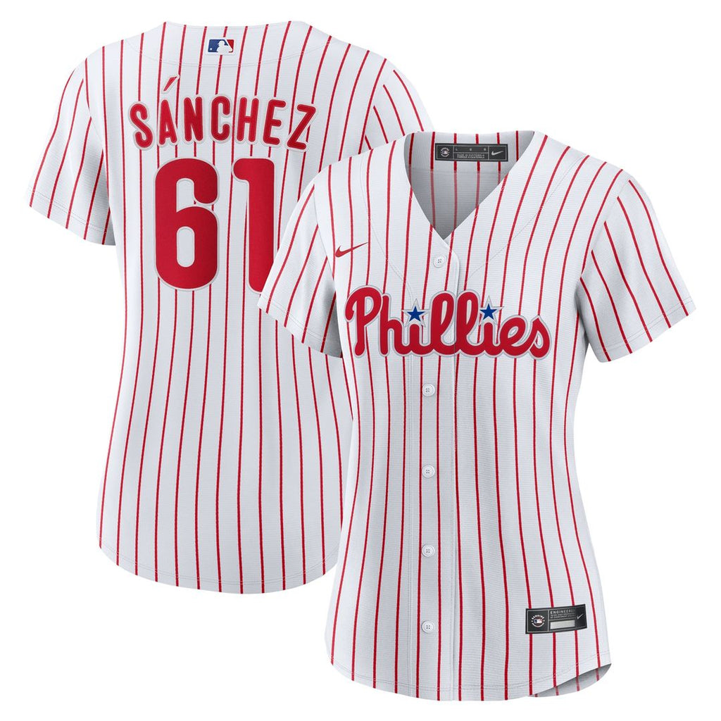 Cristopher Sanchez Philadelphia Phillies Nike Women's Home Replica Jersey - White Official MLB Team Apparel Baseball Fan Gear