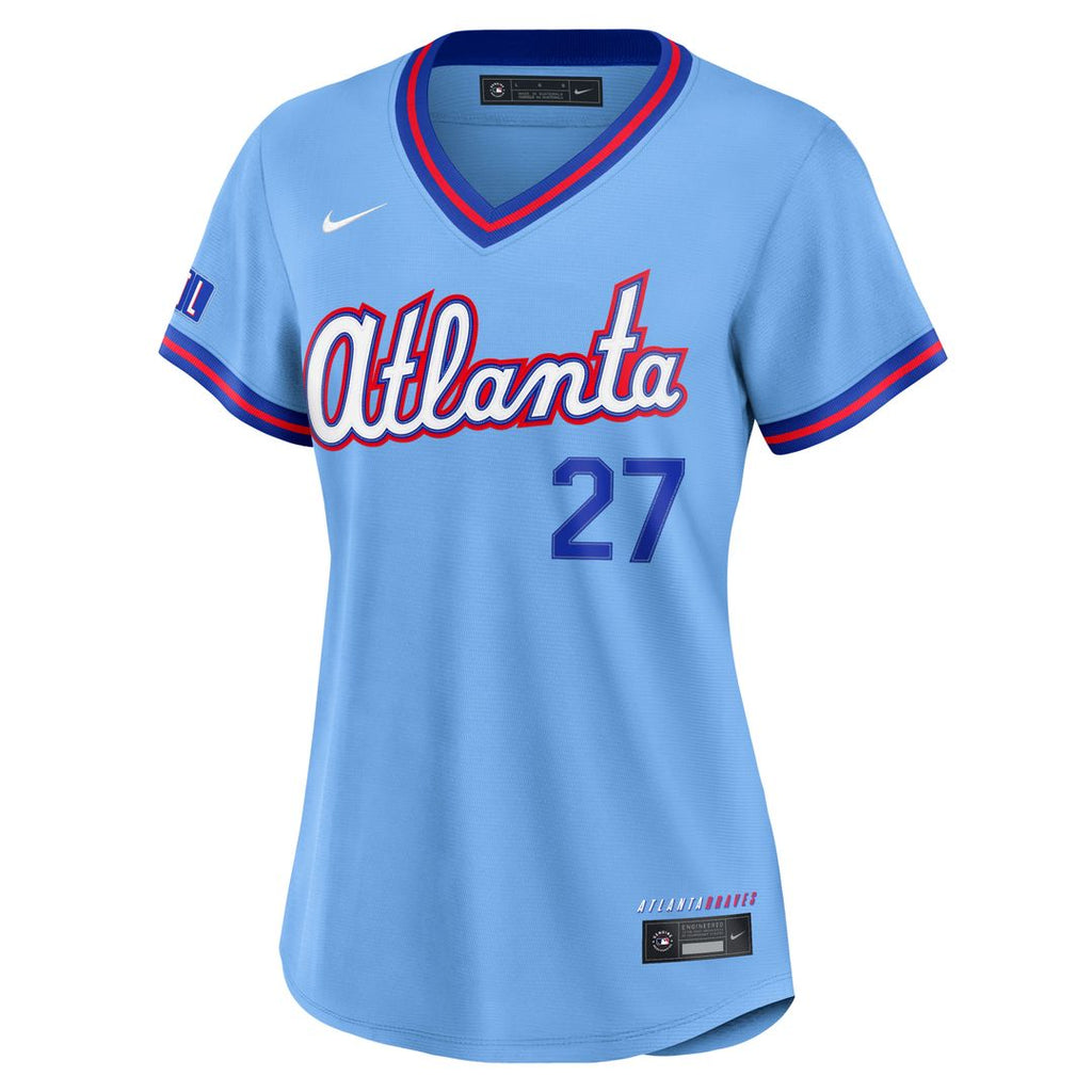 Austin Riley Atlanta Braves Nike Women's 2026 City Connect Stadium Jersey - Powder Blue Official MLB Team Apparel Baseball Fan Gear