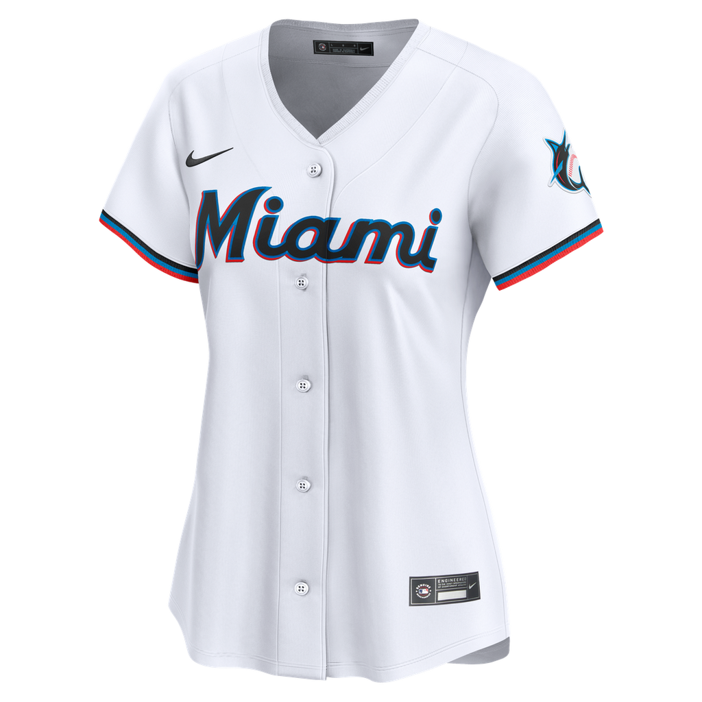 Sandy Alcantara Miami Marlins Nike Women's Home Limited Player Jersey – White Official MLB Team Apparel Baseball Fan Gear