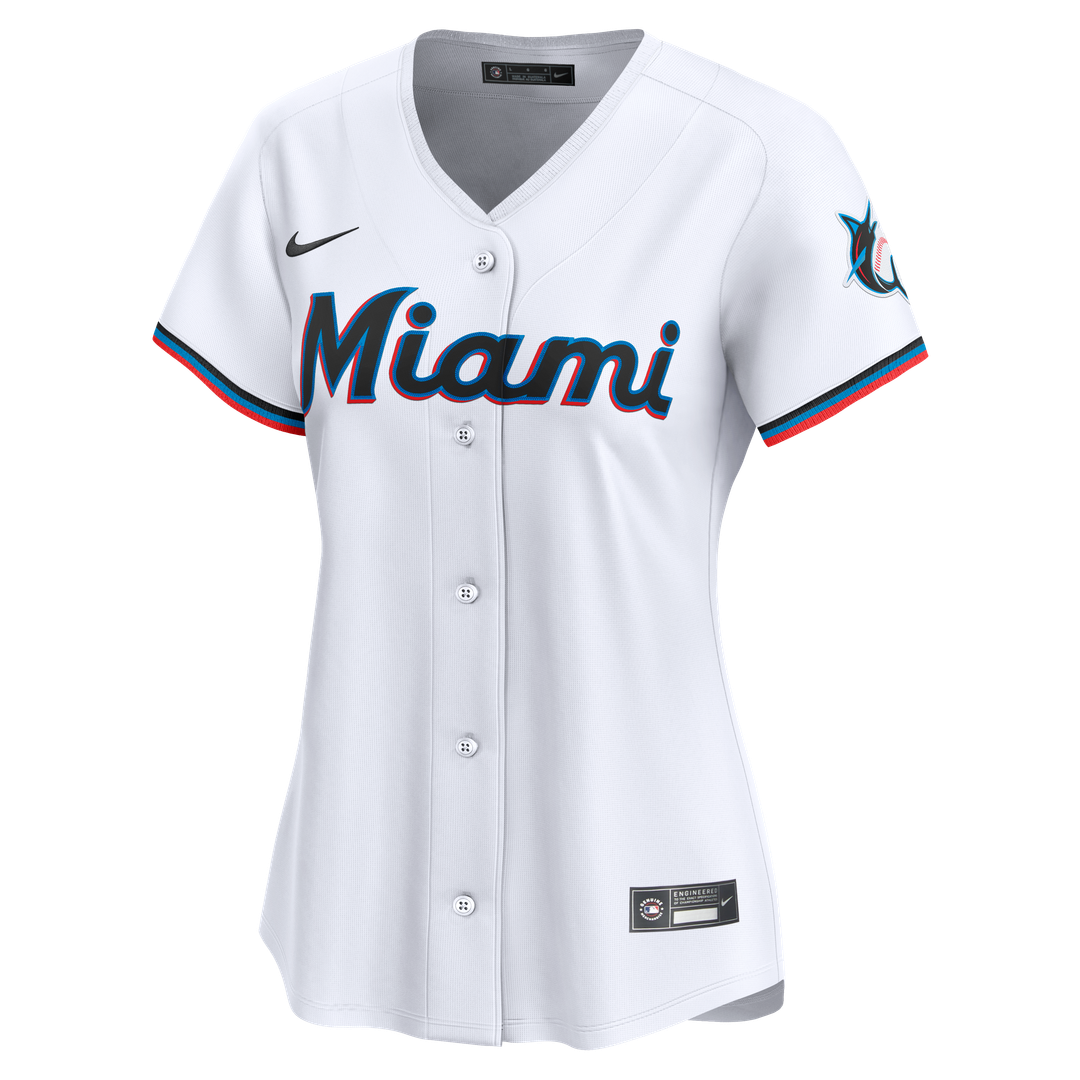 Sandy Alcantara Miami Marlins Nike Women's Home Limited Player Jersey – White Official MLB Team Apparel Baseball Fan Gear