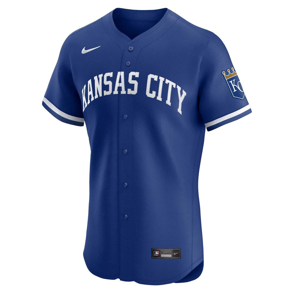 Kansas City Royals Nike Alternate Vapor Premier Elite Patch Jersey - Royal Official MLB Team Apparel Baseball Fan Gear