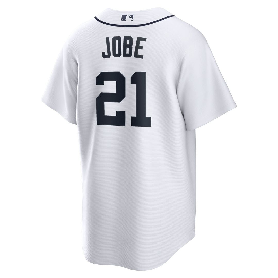 Jackson Jobe Detroit Tigers Nike Home Replica Jersey - White Official MLB Team Apparel Baseball Fan Gear