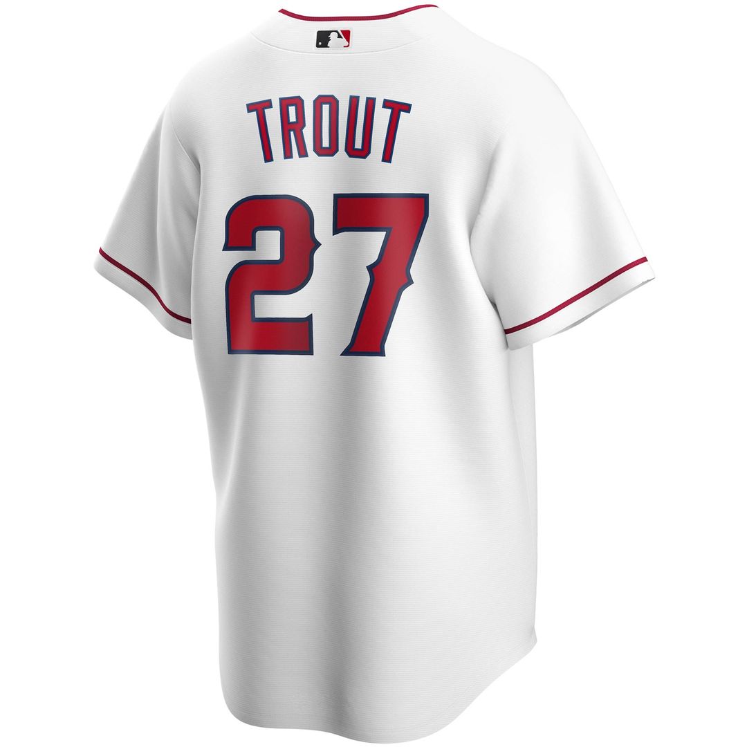 Mike Trout Los Angeles Angels Nike Youth Alternate Replica Player Jersey - White Official MLB Team Apparel Baseball Fan Gear