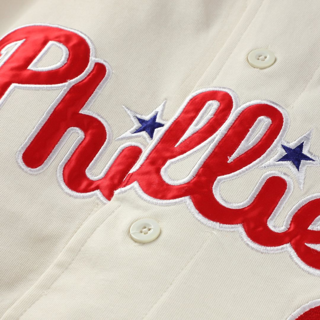 Philadelphia Phillies Profile Big & Tall Two-Color Fashion Jersey - Cream/Red Official MLB Team Apparel Baseball Fan Gear