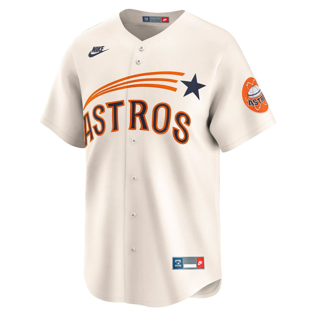 Houston Astros Nike Cooperstown Collection Limited Jersey - Cream Official MLB Team Apparel Baseball Fan Gear