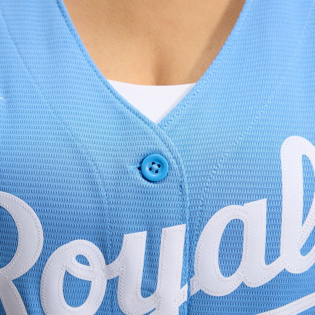 Kansas City Royals Nike Women's Alternate Replica Team Logo Jersey - Light Blue Official MLB Team Apparel Baseball Fan Gear