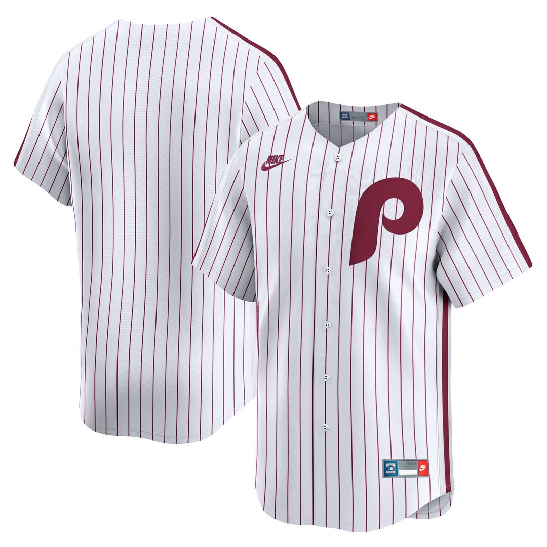 Philadelphia Phillies Nike Cooperstown Collection Limited Jersey - White Official MLB Team Apparel Baseball Fan Gear