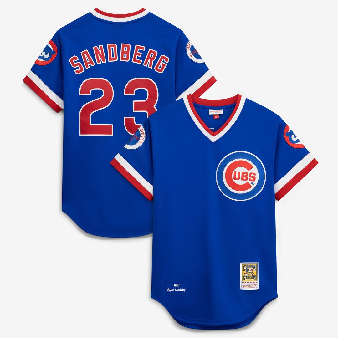 Ryne Sandberg 1984 Chicago Cubs Mitchell & Ness Throwback Authentic Jersey - Royal Official MLB Team Apparel Baseball Fan Gear