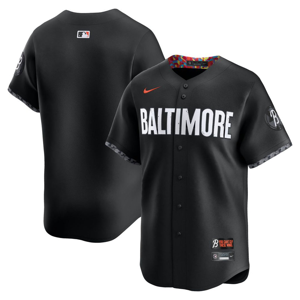 Baltimore Orioles Nike City Connect Limited Jersey - Black Official MLB Team Apparel Baseball Fan Gear