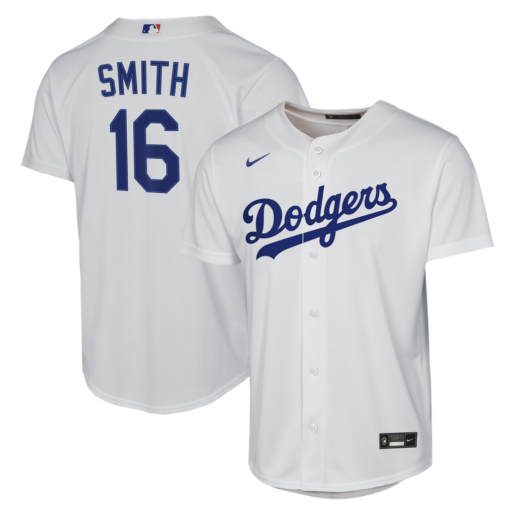 Will Smith Los Angeles Dodgers Nike Youth Home Replica Jersey - White Official MLB Team Apparel Baseball Fan Gear