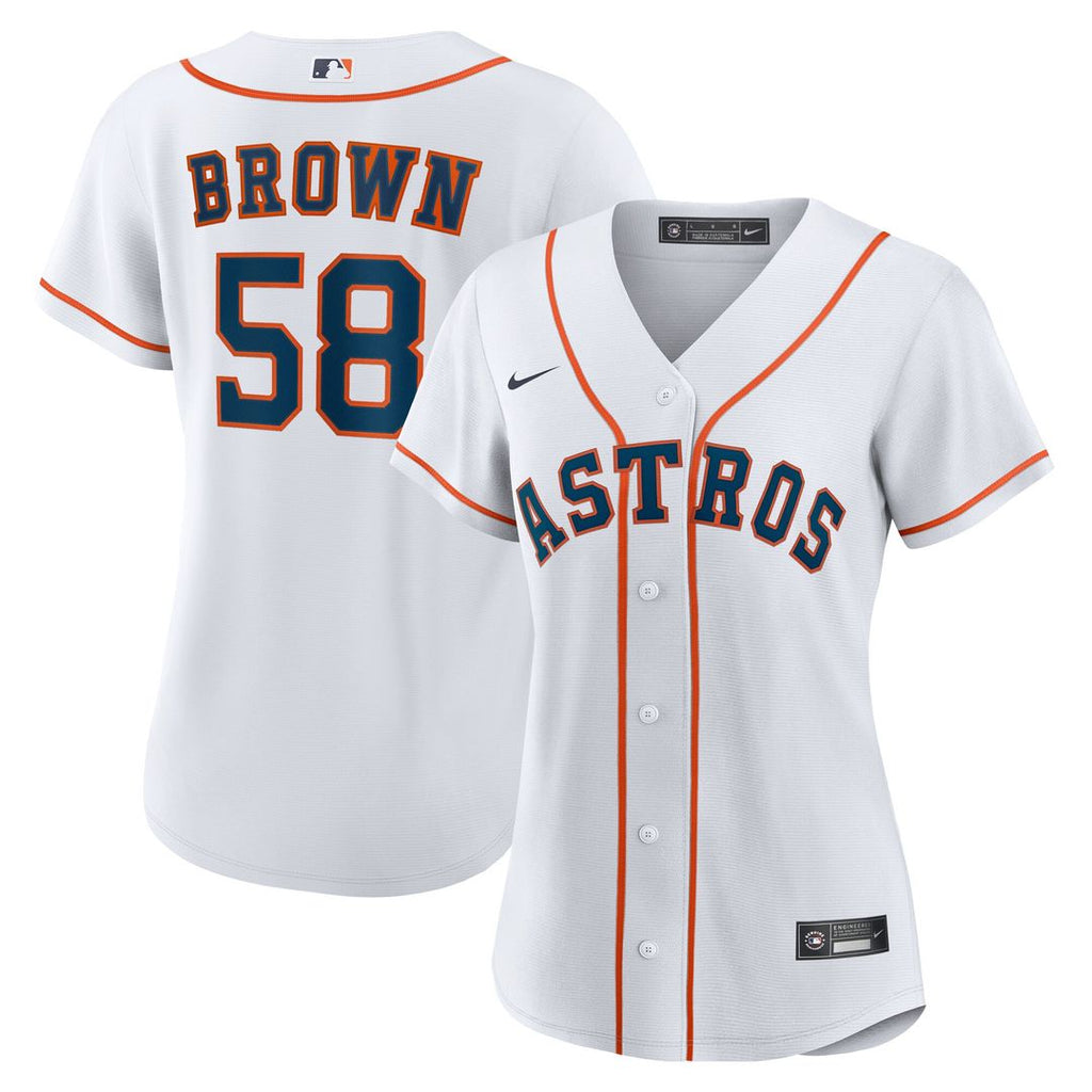 Hunter Brown Houston Astros Nike Women's Home Replica Jersey - White Official MLB Team Apparel Baseball Fan Gear