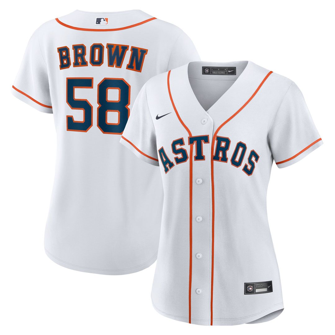 Hunter Brown Houston Astros Nike Women's Home Replica Jersey - White Official MLB Team Apparel Baseball Fan Gear