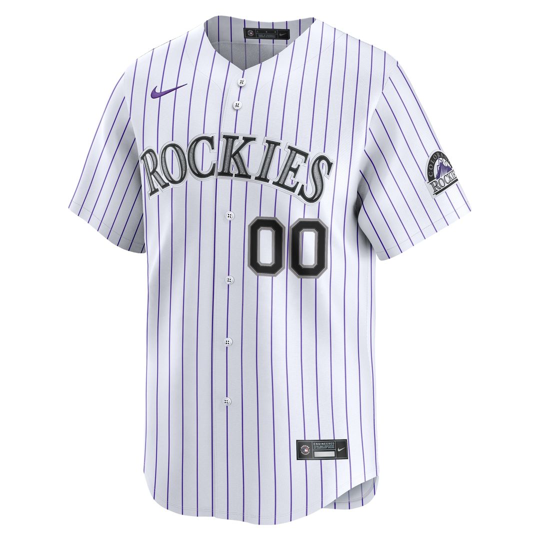 Colorado Rockies Nike Home Limited Custom Jersey - White Official MLB Team Apparel Baseball Fan Gear