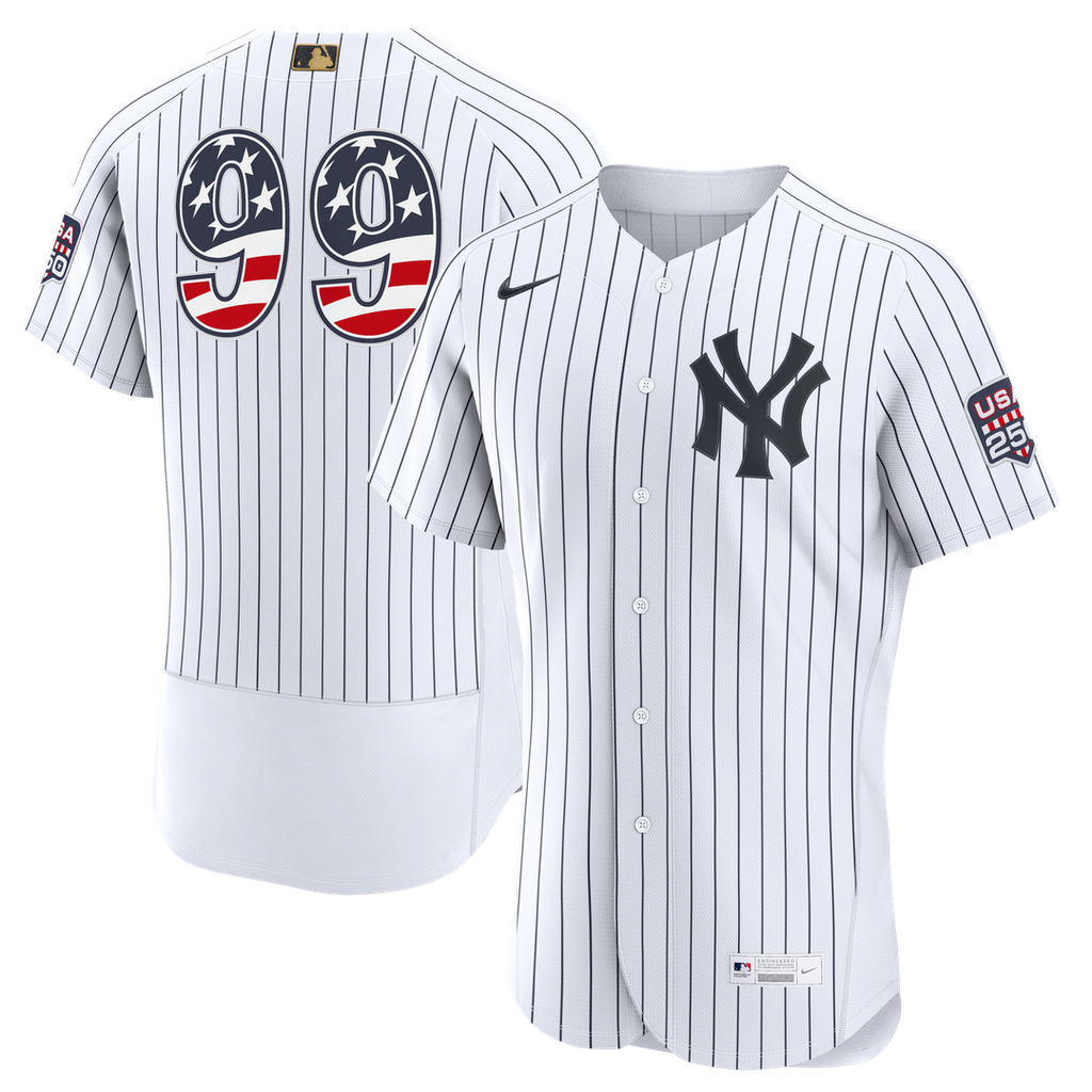 Aaron Judge New York Yankees Nike USA 250 Fourth of July Home Authentic Jersey - White Official MLB Team Apparel Baseball Fan Gear