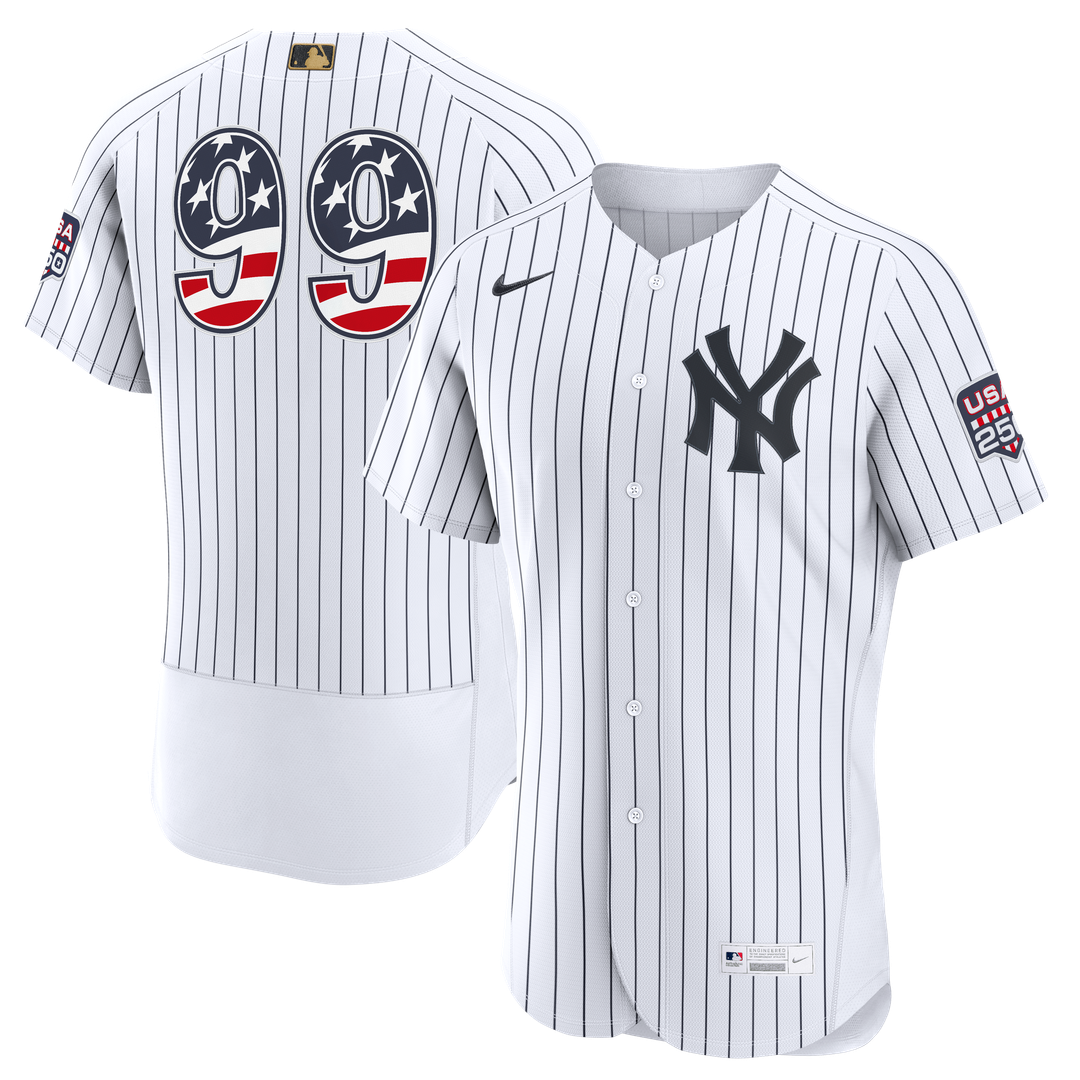 Aaron Judge New York Yankees Nike USA 250 Fourth of July Home Authentic Jersey - White Official MLB Team Apparel Baseball Fan Gear