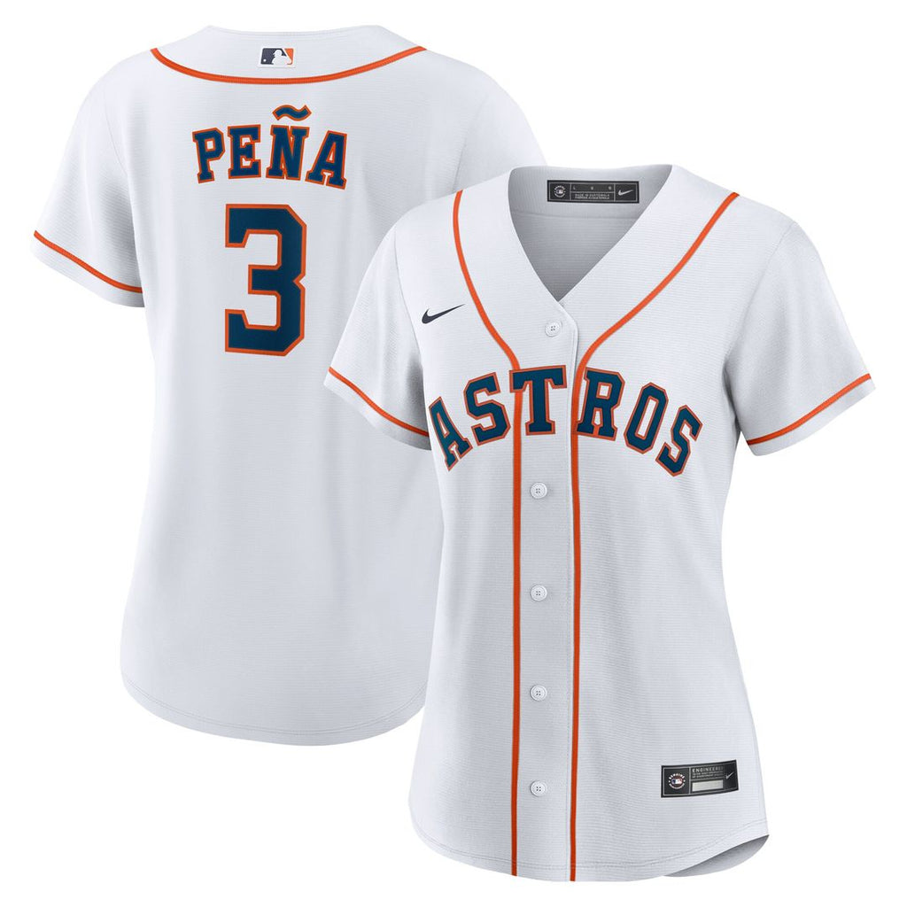 Jeremy Peña Houston Astros Nike Women's Home Replica Jersey - White Official MLB Team Apparel Baseball Fan Gear